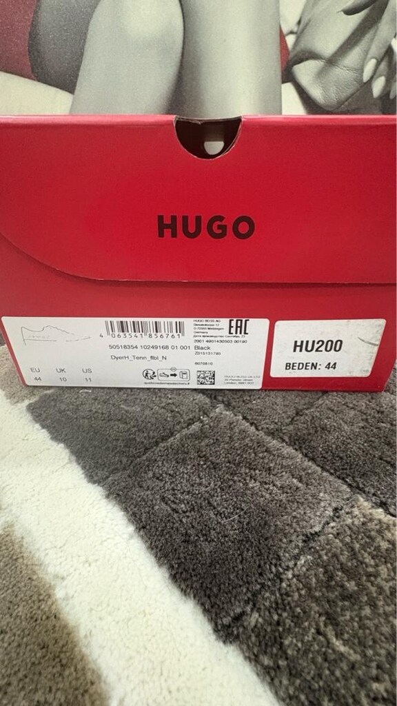 Hugo Siyah Deri Erkek Sneaker Ayakkabı - 9
