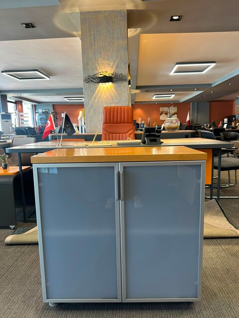 KLAS OFİS ÜSKÜDAR 80x40x80 CAMLI DOSYA DOLABI