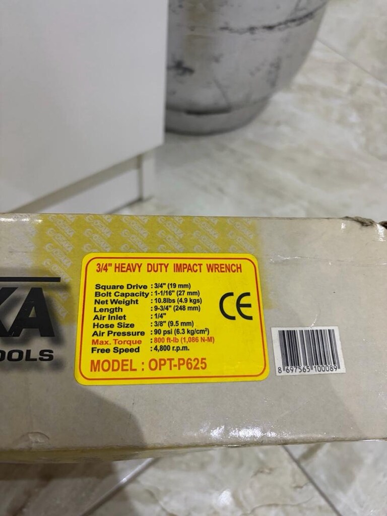 Havalı Somun Sökme 3/4” OPT-P 625 - 2