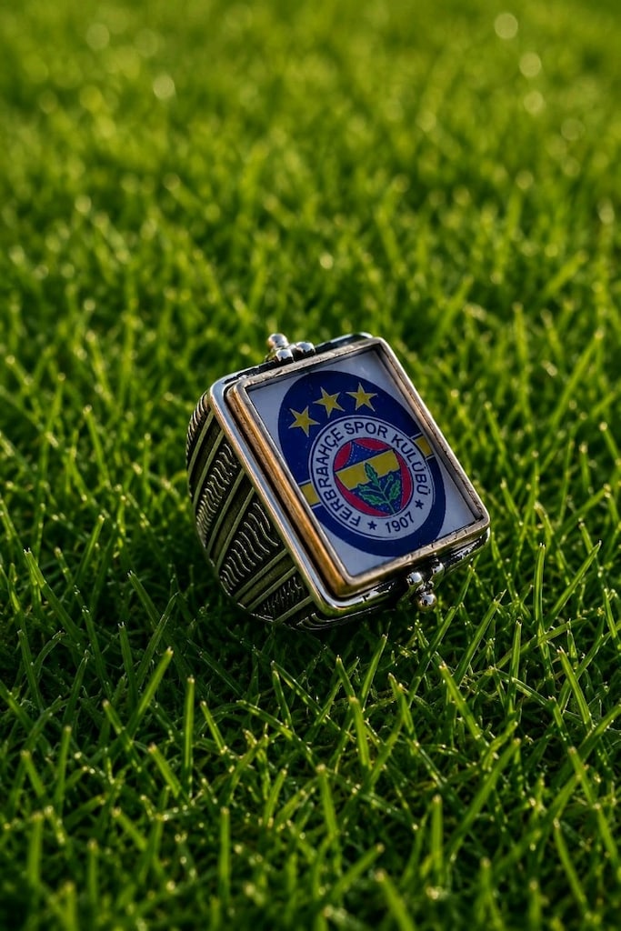 925 Ayar Fenerbahçe Gümüş Yüzük - 10