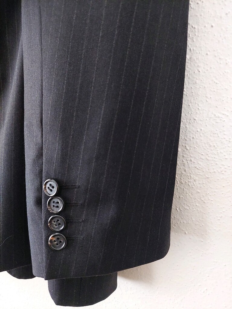 W erkek %100 yün 3 düğmeli blazer ceket - 5