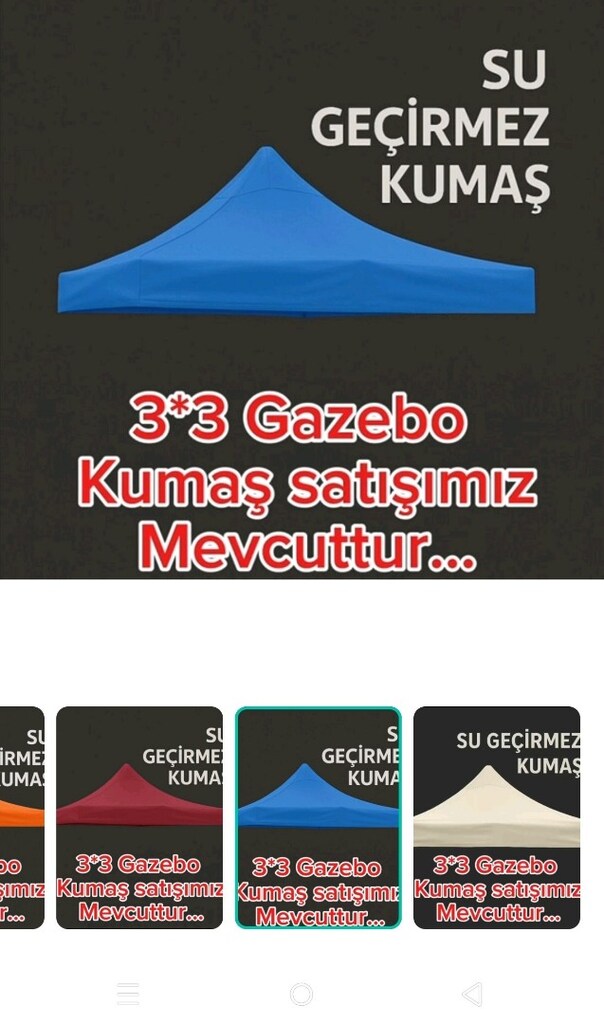 Gazebo 3*3 çardak bezi - 2