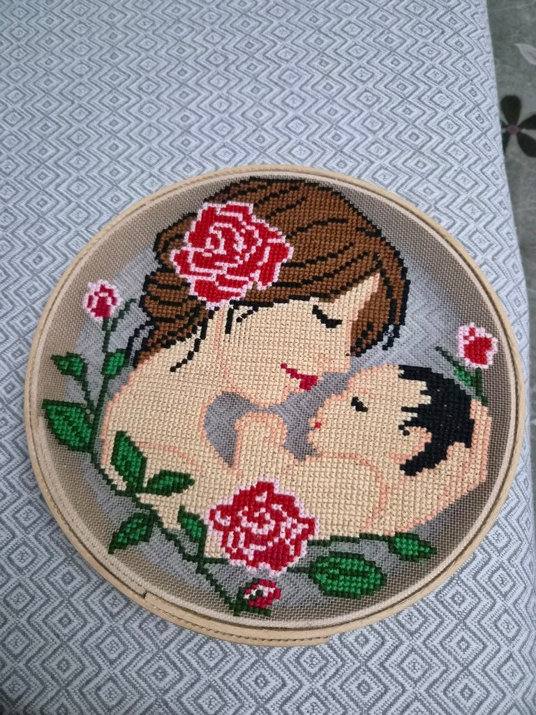 30 cm Ahşap elek Etamin işleme - 3