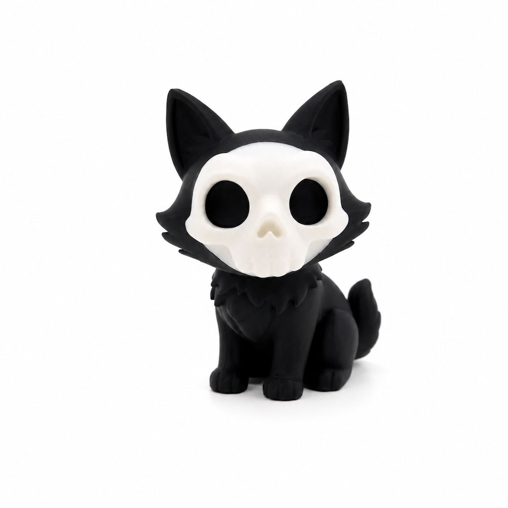 Yapı3D Sevimli Kafatası Maskeli Kedi Figürü Dekoratif Mini - 2