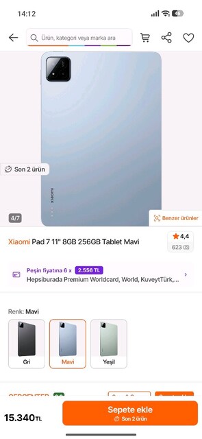 xiaomi pad 7 kapalı kutu