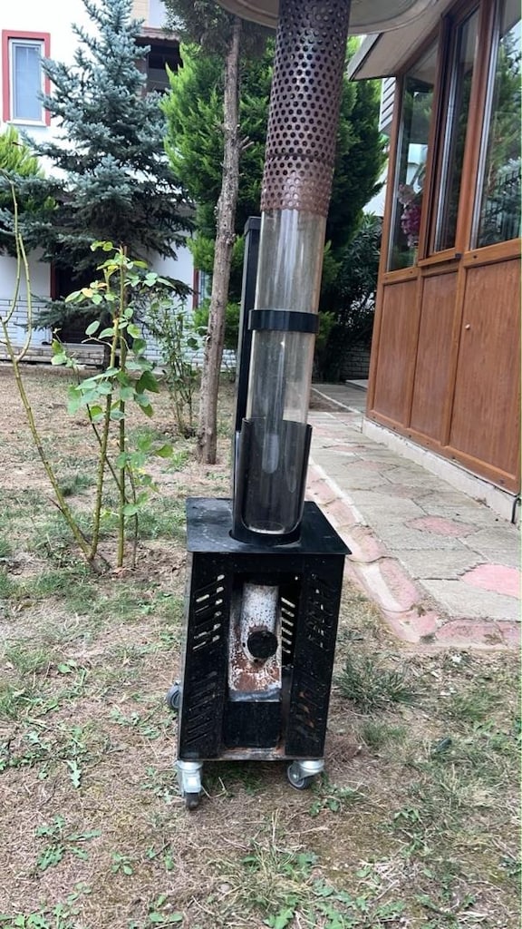 pelet soba tekerlekli kamp sobası balkon sobası - 5