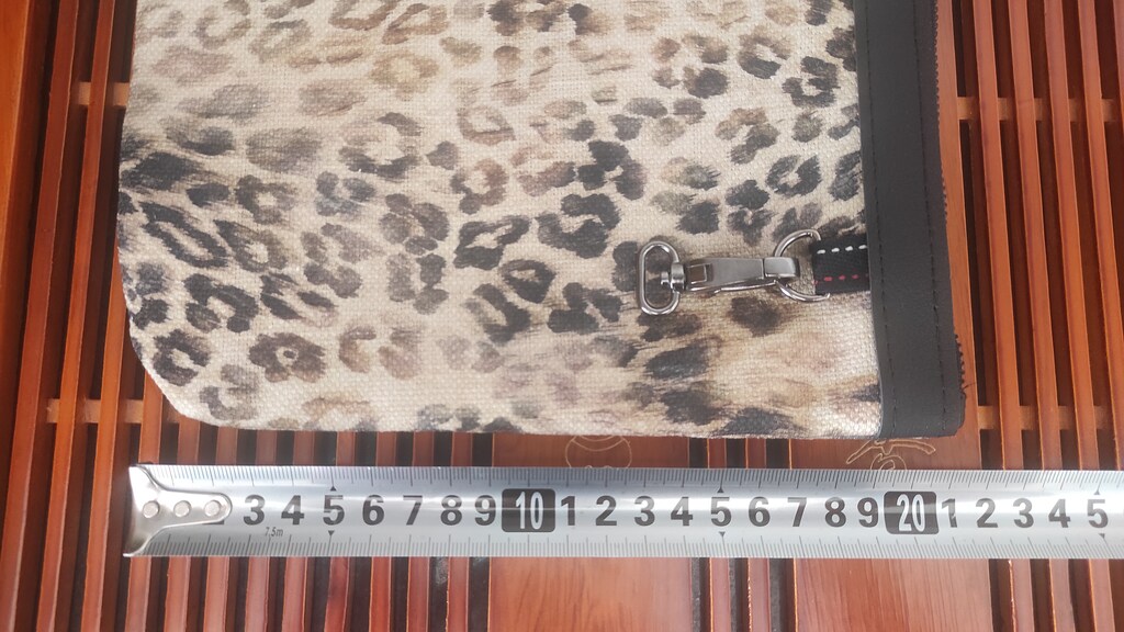 LEOPAR DESENLİ KADIN ÇANTA 20X30 CM - İÇİ TURUNCU, SIFIR ÜRÜN EVRAK - 7