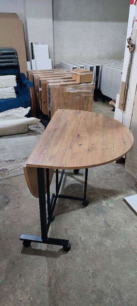 Okey masası tekerlekli Atlantik çam MDF 118cmx102cm yüksekliği 74cm - 7