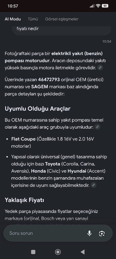 Sagem elektirk yakıt pompası - 5