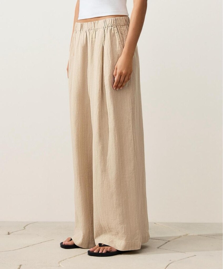 OYSHO BOL PAÇA KETEN PANTALON - 3