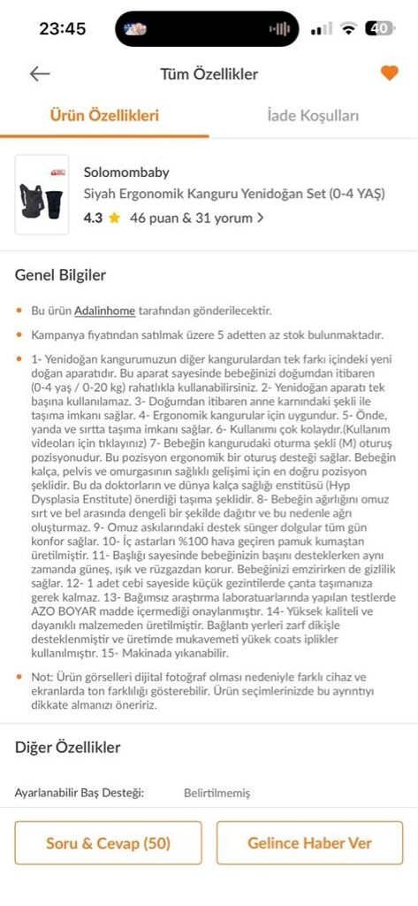bebek taşıma kanguru - 4