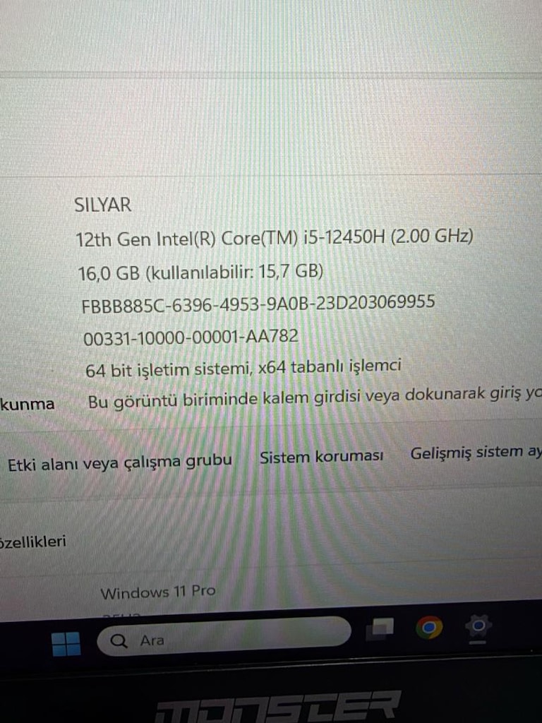 MONSTER 16 GB RAM 6 GB EKRAN KARTI - 7