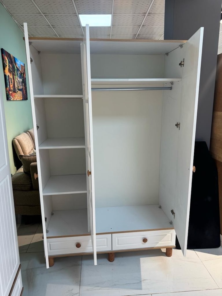 3 kapaklı bohem elbise dolabı renk ve model var eve teslim abi kardeş - 2