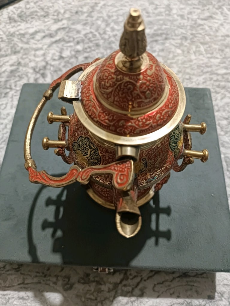 Pirinç mine kalem işçiliği semaver(çaydanlık) - 4