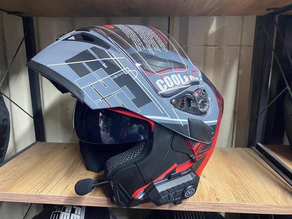 Çene açılır kask+ interkom - 3