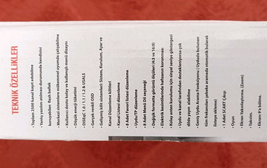 Uydu Alıcısı (Skart girişli) - 2