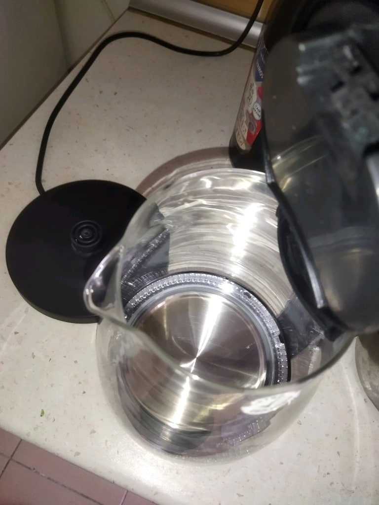 mavi ışıklı Cam kettle sim tech - 5