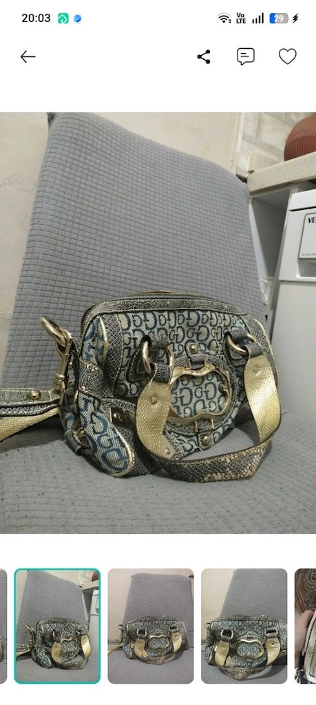 Guess 2000'lerın Y2K Monogram omuz çantası - 2