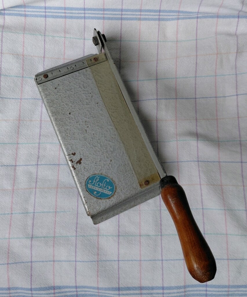 Flofto marka Alman malı antika fotoğraf giyotini - 9