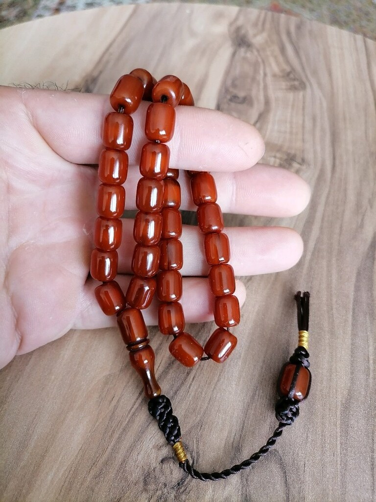 Sıkma Kehribar Tesbih - 3