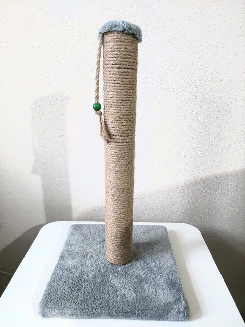 Kare tabanlı kedi tırmalama direği 50 cm