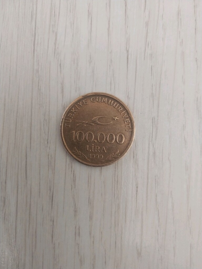 antika para 100.000 lira ters baskı - 2