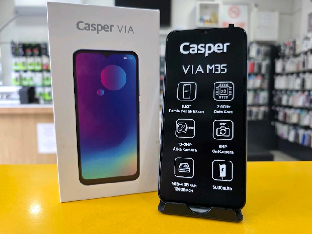Casper Via M35, 128GB 4GB Ram. Sıfır. Buz Mavisi Renk - 2