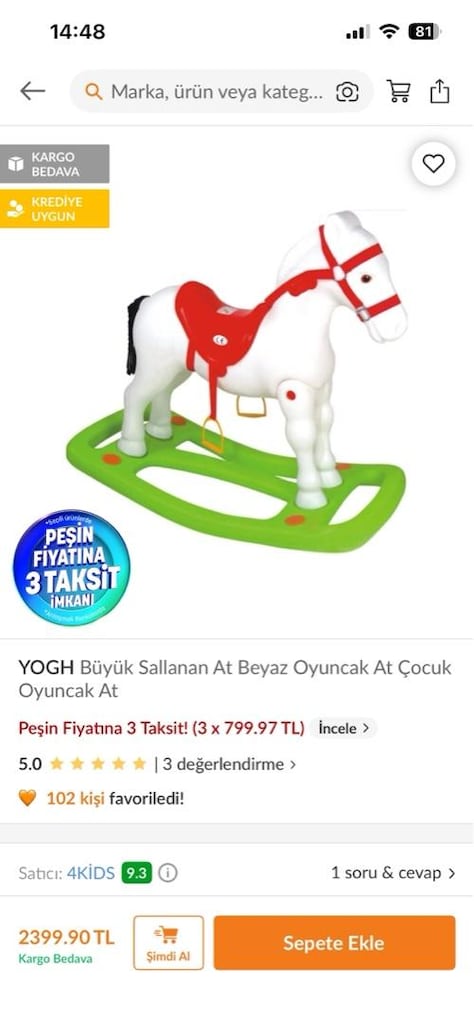 sallanan oyuncak at - 2