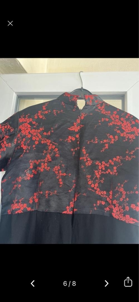 Çin Japon geleneksel cheongsam kimono elbise - 5
