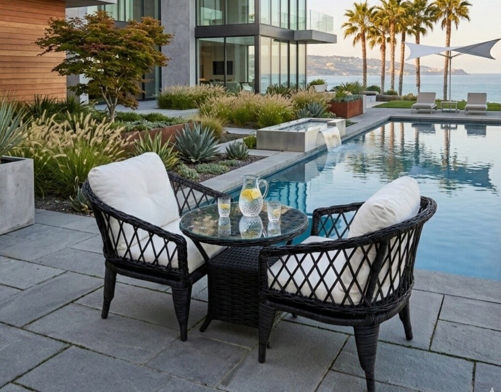 İki Kişilik Rattan Balkon Takımı, Rattan Bahçe Mobilyası KAPIDA ÖDEME - 5