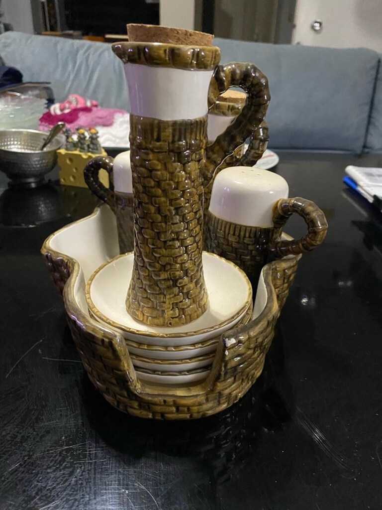 seramik tuzluk baharatlık yağdanlık - 4