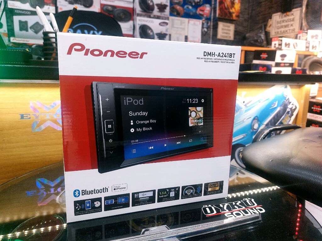 ÖYKÜ SOUND ŞOOK FİYAT PİONEER DMH-A241BT DABIL TEYP 3ANFİ ÇIKIŞLI - 6