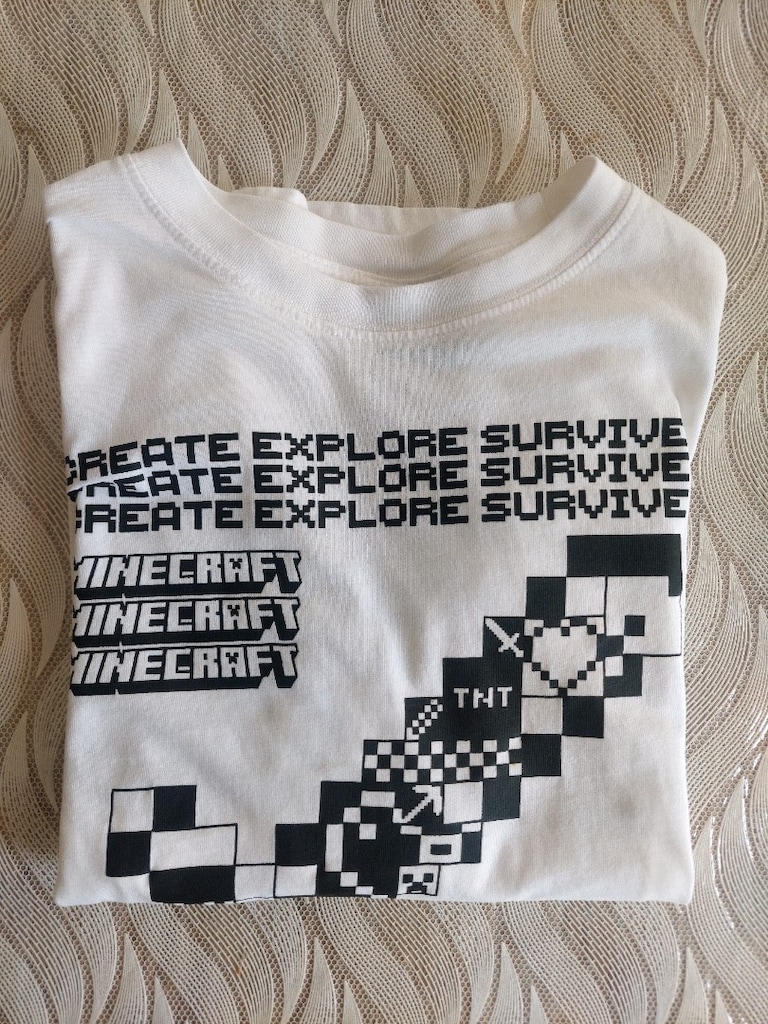 Zara Kids Minecraft kılıç baskılı tshirt - 15