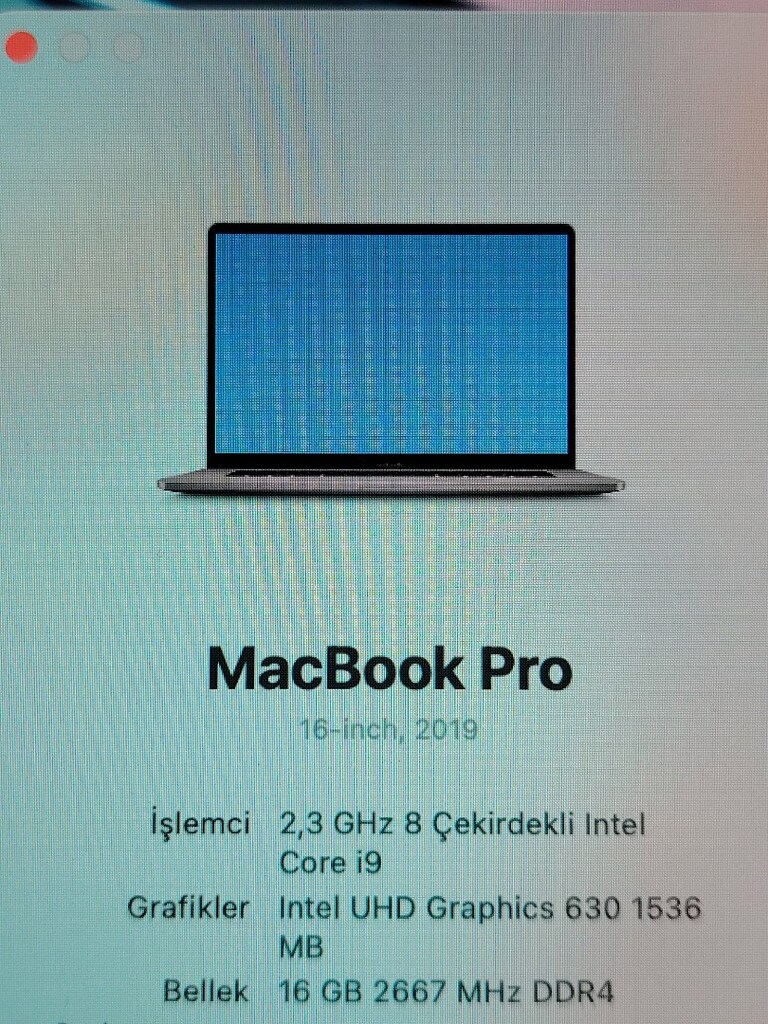 MacBook PRO İ9 İŞLEMCİ 16 İNÇ 1TB SSD 16GB RAM 4GB GPU - 9