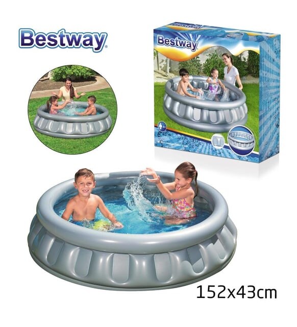 Bestway 51080 Şişme Havuz 152x43cm Metalik Gri