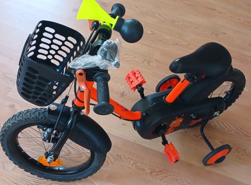 BTWİN ÇOCUK BİSİKLETİ 14 JANT DECATHLON YENİ GİBİ ÖN SEPETLİ - 7