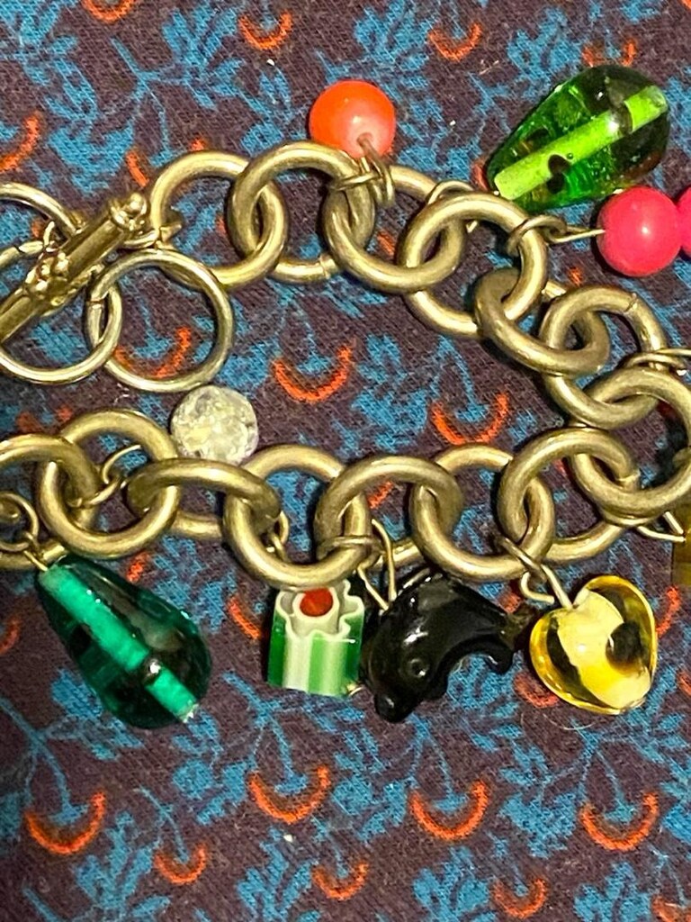 Vintage Murano Cam Charm’lı Çelik Bileklik - 13