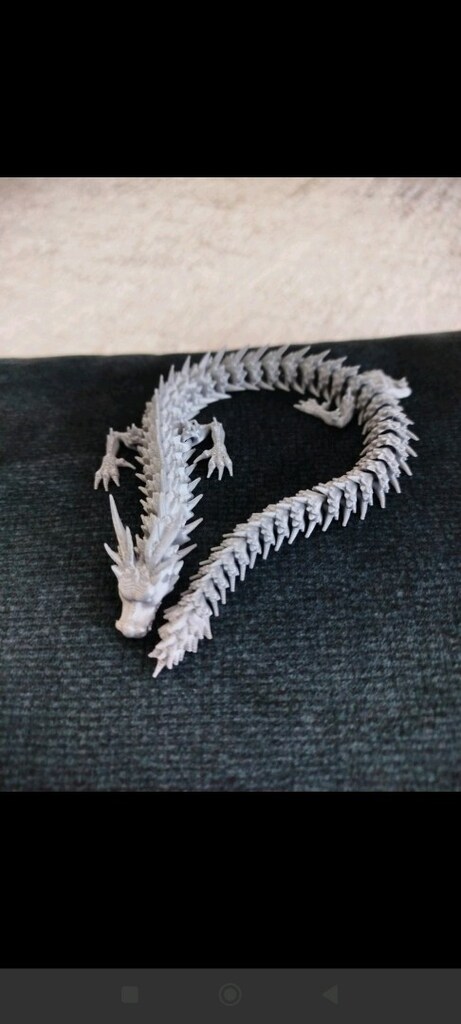 3D Yazıcı Baskısı Hareketli Ejderha Figürü / Dekoratif Obje - 3