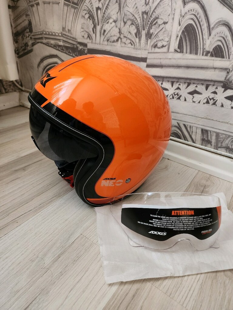Axxis Hornet S SV Neo KASK XXL Turuncu - Sıfır- Şişli 2 vizör hediye - 3