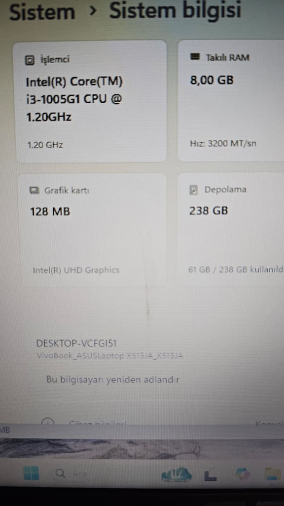 ASUS VİVOBOOK İ3. 10. NESİL LAPTOP - 5