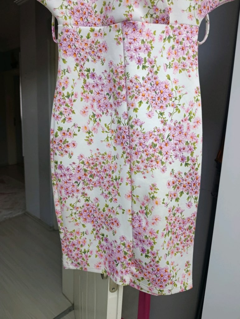 çiçekli günlük elbise - 3
