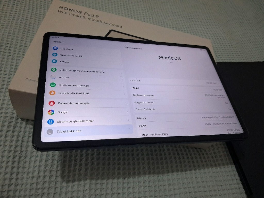 SIFIRDAN FARKSIZ 12AY GARANTİLİ 256GB HAFIZA 8RAM 12.1İNÇ HONOR PAD 9 - 6