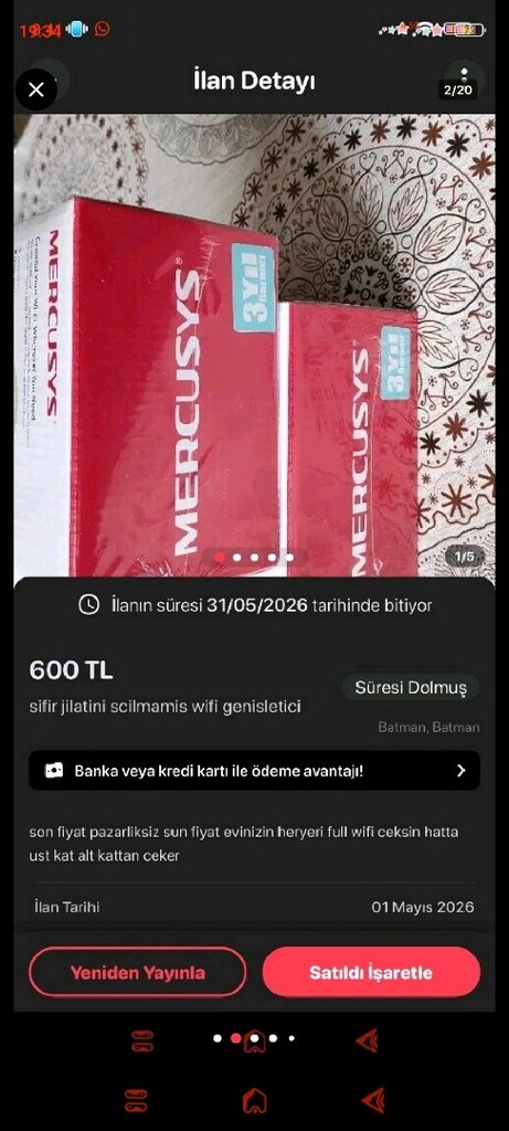 modem uydu vantilator powerbank SIFIR - 6