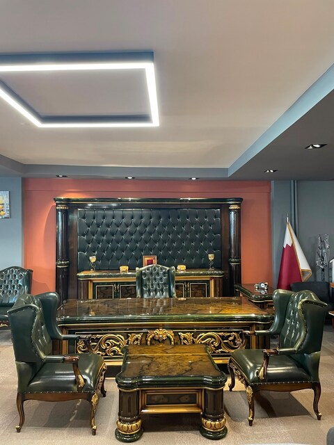 KLAS OFİS ÜSKÜDAR 120x270 cm 18 PARÇA CİLALI MAKAM TAKIMI SETİ