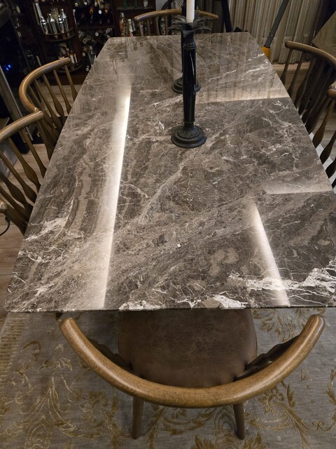 Granit Yemek Masasi 6 Sandalye 190cm x 90cm