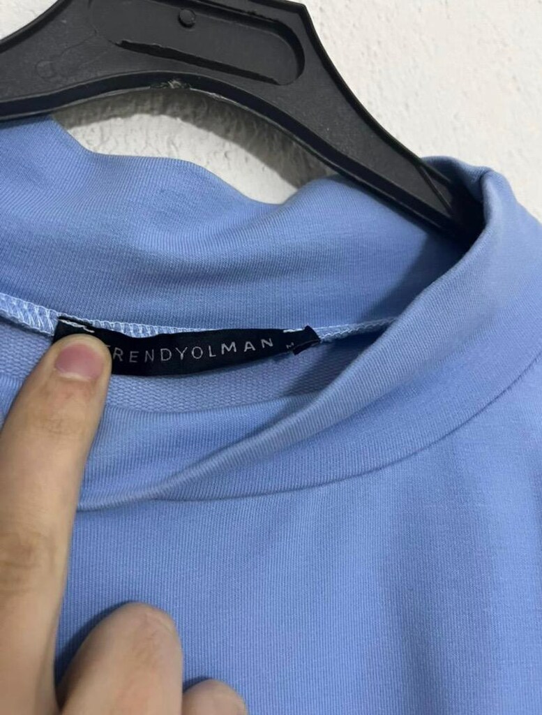 Trendyol man marka erkek mavi sweatshirt - 4