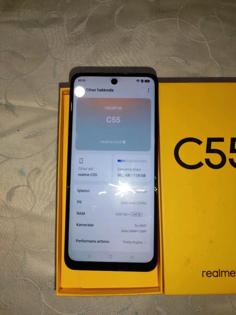 Realme C55 cep telefonu yurtici kayitli - 3