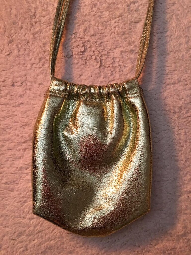 zara yeşil parlak kese çanta - 4
