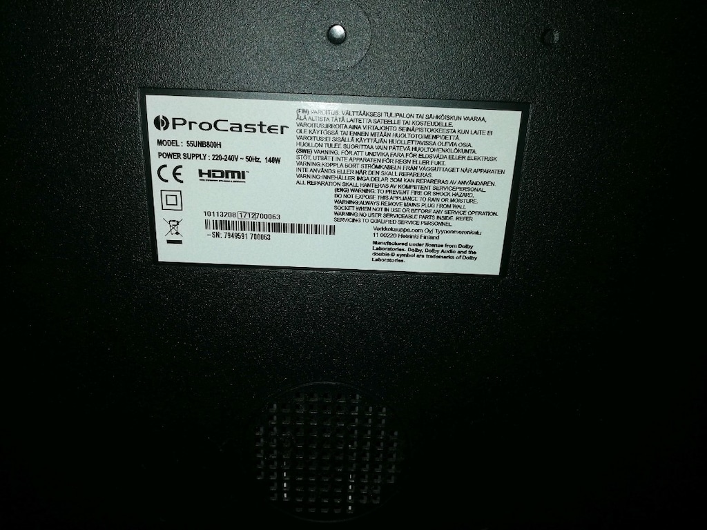 İsveç üretimi ProCaster 55UNB800H, 4K Ultra HD