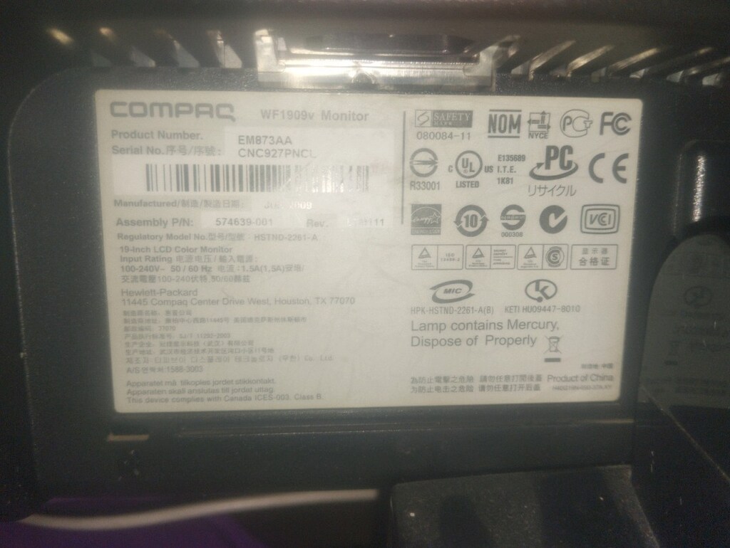 monitör 19 inç hp campaQ - 2